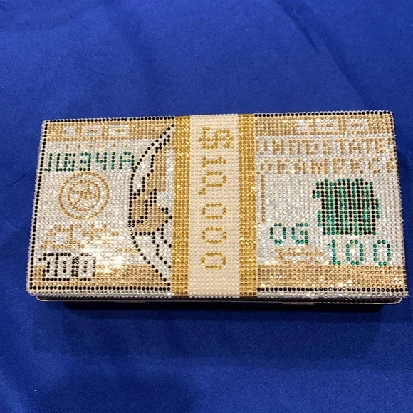 Gorgeous evening clutch! Hard case, fits cell, keys and lipstick! - Picture 1 of 6